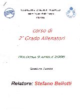 Corso di 2^ Grado Allenatori - Prof. Stefano Bellotti
